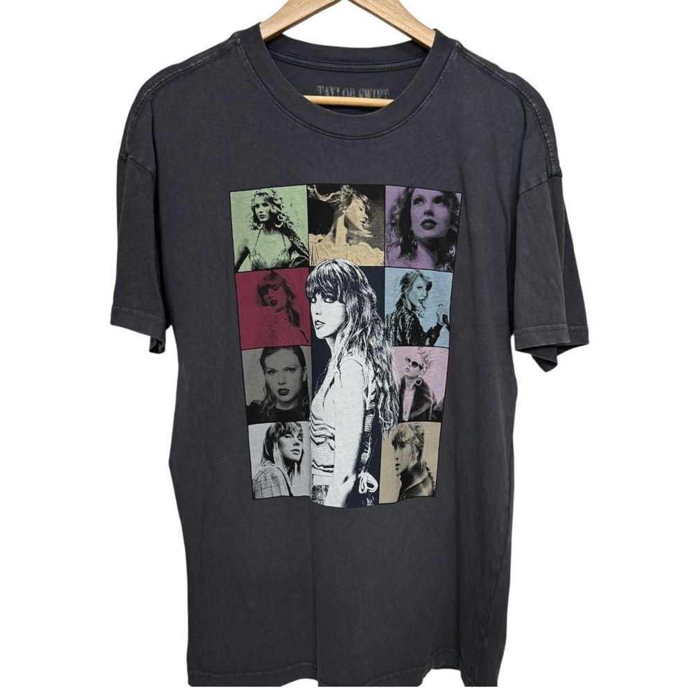 Taylor Swift The Eras Tour Mineral Wash Gray Crewneck Graphic T-Shirt. XS. NWOT.
